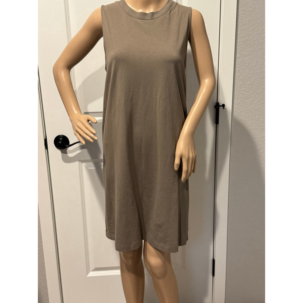 Women's A New Day Brown Sleeveless Relaxed Fit T-Shirt Dress L